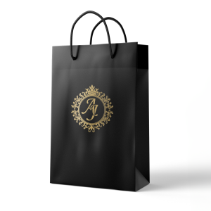 AJ Deluxe Prémium ajándéktáska – nagy, fekete